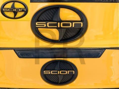 3D Carbon Rear Emblem Inlays Scion TC 2011 2012 2013 2014 2015 2016 - StickerFab