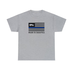 6th Gen Thin Blue Line Made in America Shirt - StickerFab