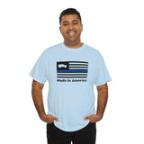 6th Gen Thin Blue Line Made in America Shirt - StickerFab