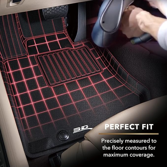 3D MAXpider Kagu Floor Mat 1st/2nd Row - 2024+ Land Cruiser