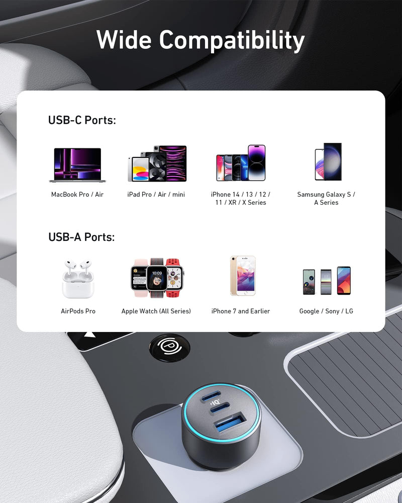 Anker 535 USB C / A Car Charger (67W)