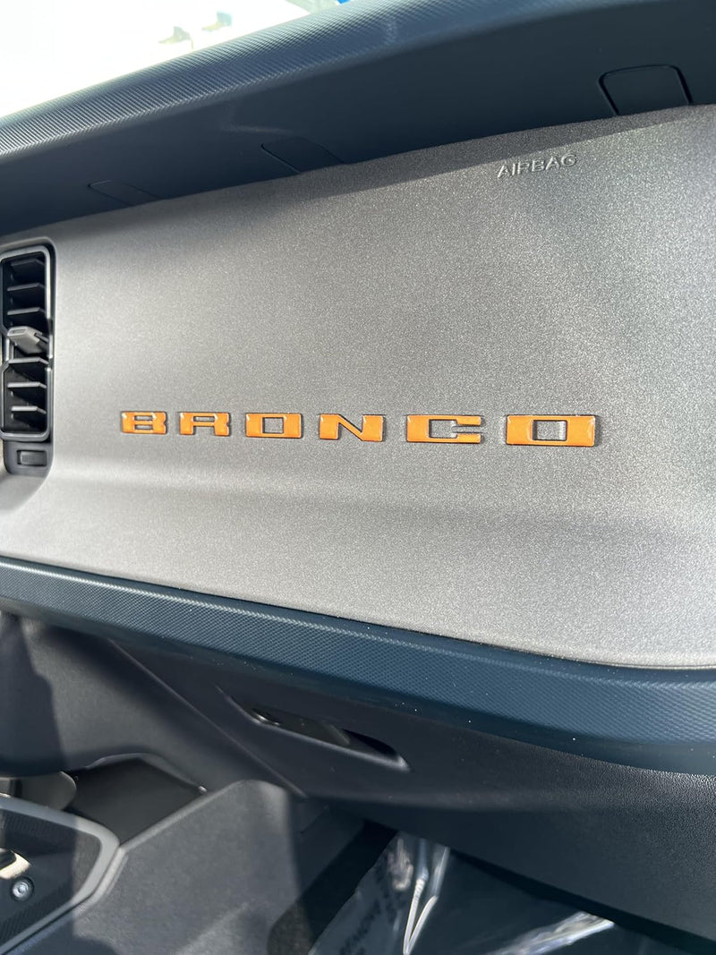 BRONCO Dash Letter Inserts - 2021+ Bronco