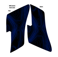Topo Rear Interior Lower Door Card Insert Overlays (Printed Series) - 2021+ Bronco 4 Door