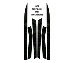 Topographic Rear Trim Overlays (6pcs) - 2024+ Land Cruiser / GX 550
