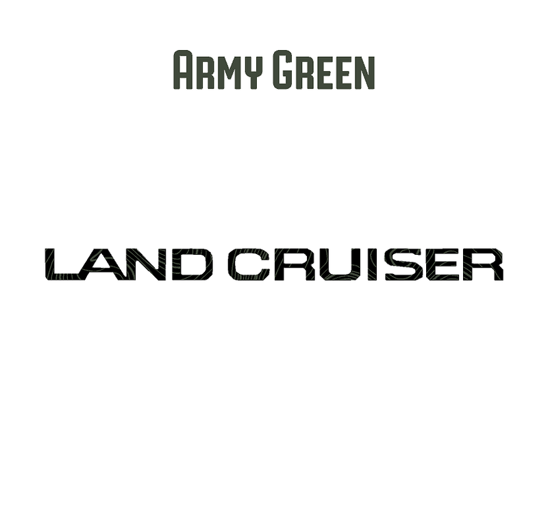 "Land Cruiser" Topographic Rear Tailgate Emblem Overlays - 2024+ Land Cruiser