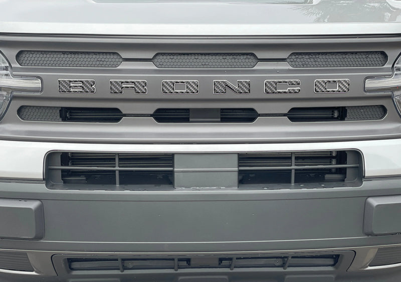Front Grille Letters Overlays - 2021+ Bronco Sport