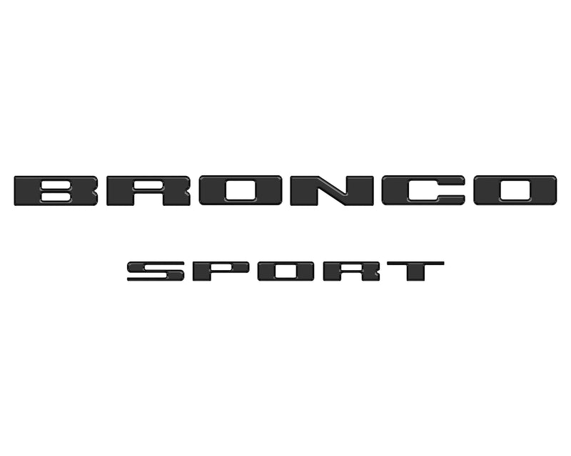 Rear Liftgate Letter Overlays - 2021+ Bronco Sport