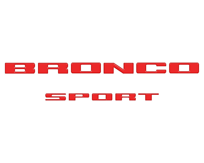 Rear Liftgate Letter Overlays - 2021+ Bronco Sport
