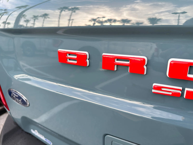 Rear Liftgate Letter Overlays - 2021+ Bronco Sport