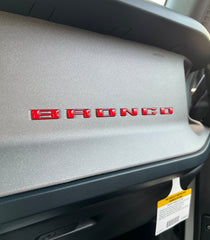 BRONCO Dash Letter Inserts - 2021+ Bronco