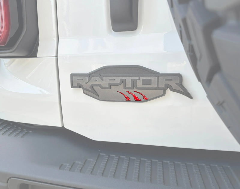 thumbnail image 2 of 2018 Ford Raptor Rear Emblem Reflective Overlay Decal - Rocky Mountain Graphics Vinyl Sticker 2 of 6