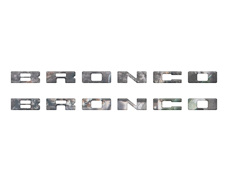 BRONCO Running Board Letter Inserts/Overlays - 2021+ Bronco