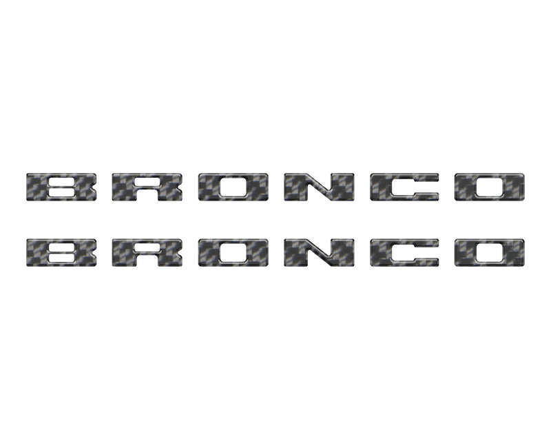 BRONCO Running Board Letter Inserts/Overlays - 2021+ Bronco