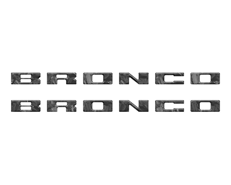 BRONCO Running Board Letter Inserts/Overlays - 2021+ Bronco