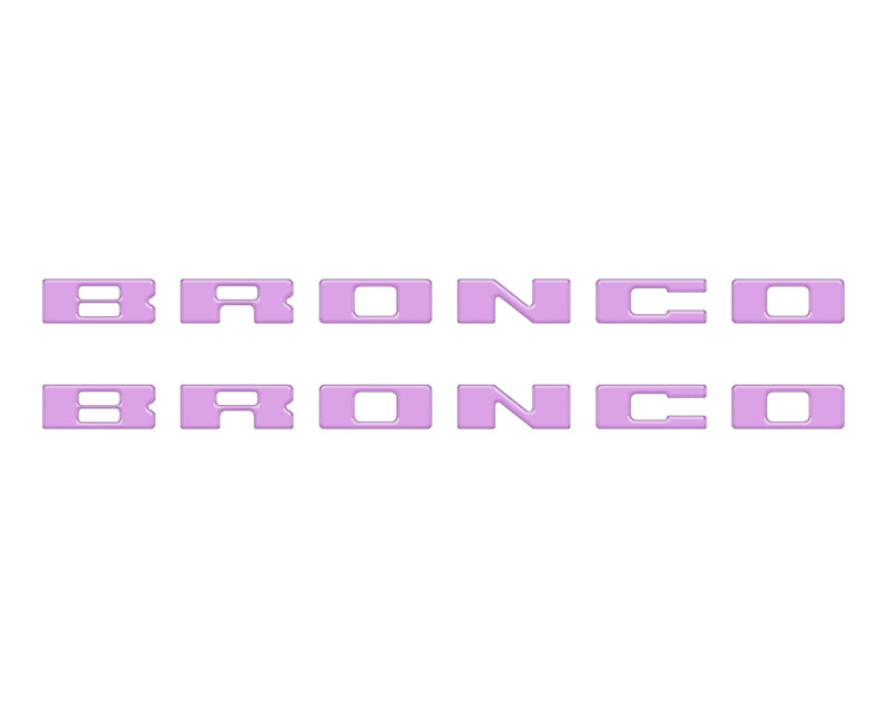 BRONCO Running Board Letter Inserts/Overlays - 2021+ Bronco