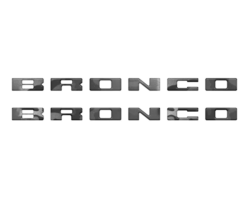 BRONCO Running Board Letter Inserts/Overlays - 2021+ Bronco