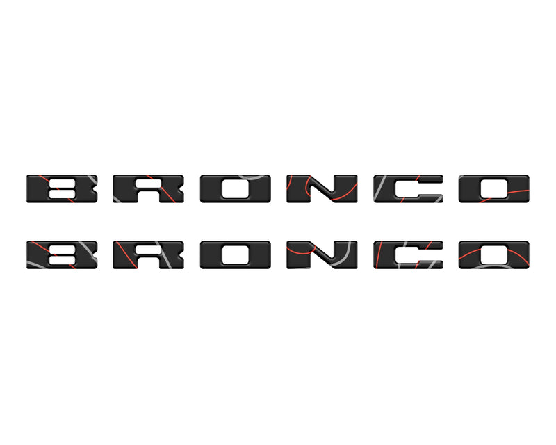 BRONCO Running Board Letter Inserts/Overlays - 2021+ Bronco