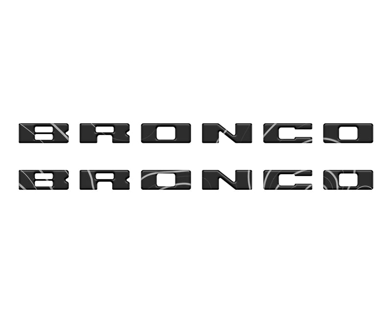BRONCO Running Board Letter Inserts/Overlays - 2021+ Bronco