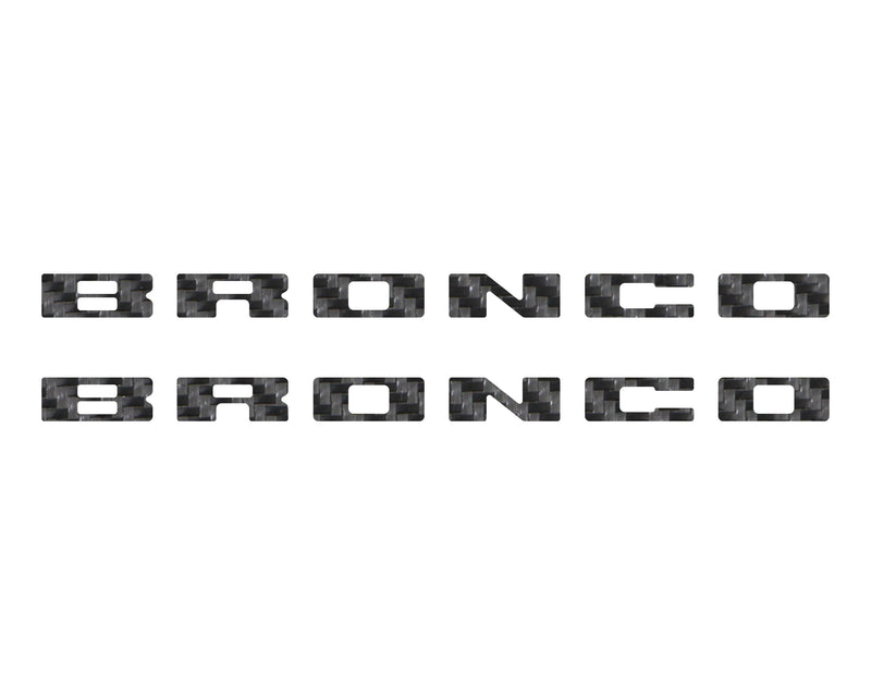 BRONCO Running Board Letter Inserts/Overlays - 2021+ Bronco