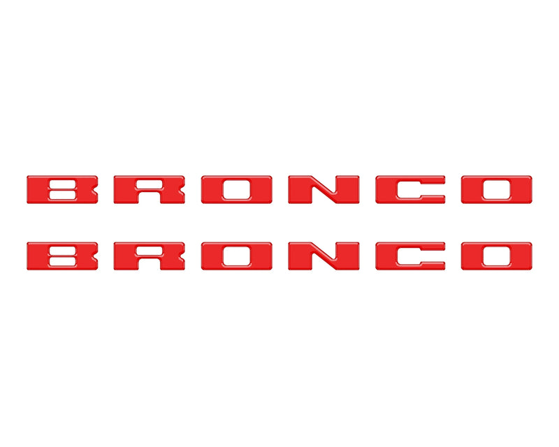 BRONCO Running Board Letter Inserts/Overlays - 2021+ Bronco