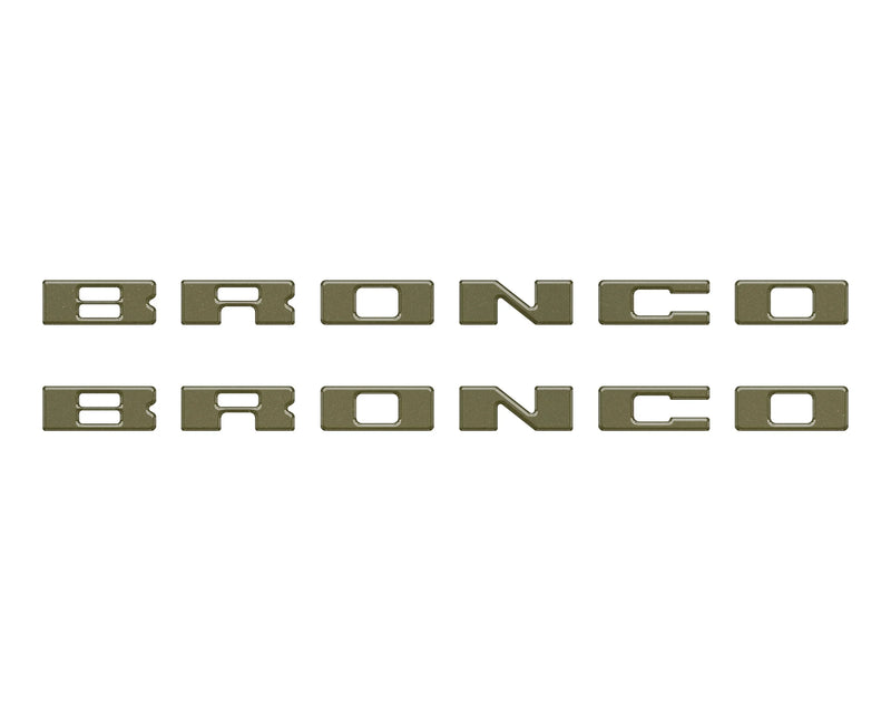 BRONCO Running Board Letter Inserts/Overlays - 2021+ Bronco