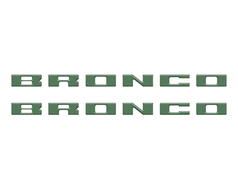 BRONCO Running Board Letter Inserts/Overlays - 2021+ Bronco