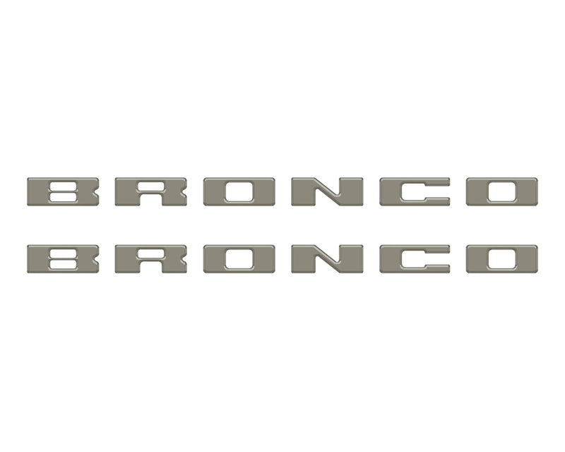 BRONCO Running Board Letter Inserts/Overlays - 2021+ Bronco