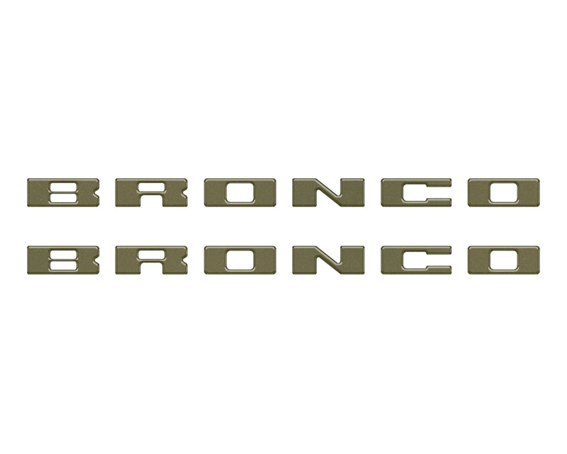 BRONCO Running Board Letter Inserts/Overlays - 2021+ Bronco