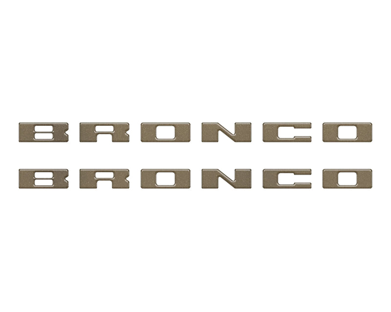 BRONCO Running Board Letter Inserts/Overlays - 2021+ Bronco