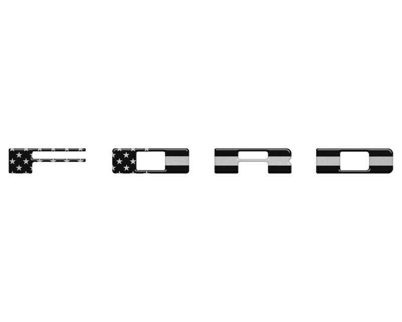 Domed FORD Heritage Grille Letter Overlays - 2023+ Bronco