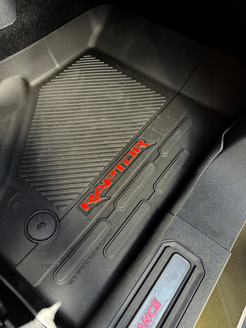 Domed Raptor Floor Mat Emblem Inserts - 2021+ Bronco Raptor