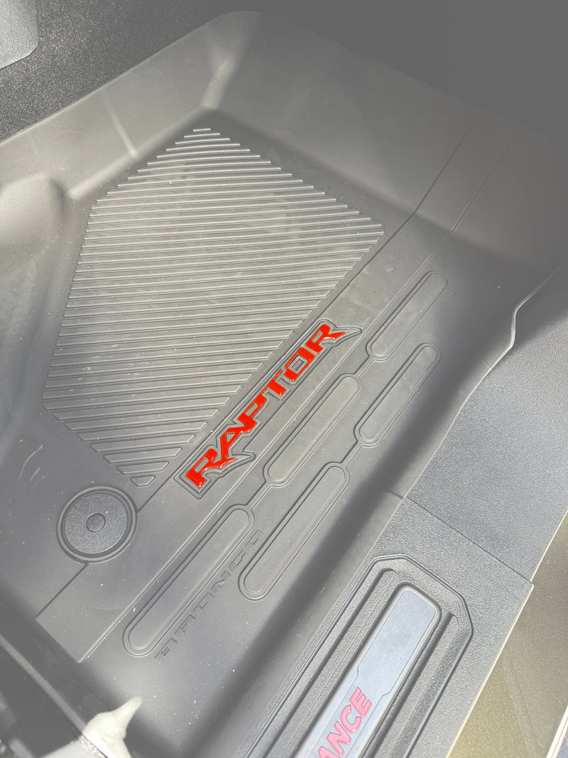 Domed Raptor Floor Mat Emblem Inserts - 2021+ Bronco Raptor