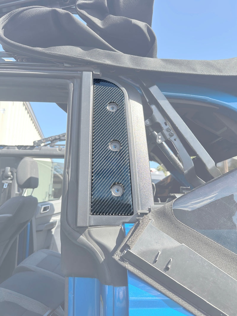 Domed Interior Rear Pillar Inserts - 2021+ Bronco