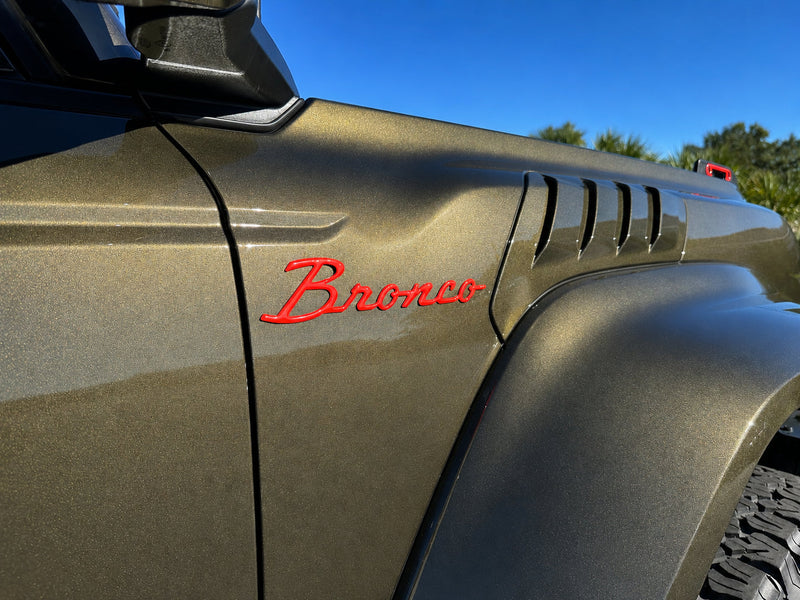 Bronco Script Badge Overlay for 2021-2026 Ford Bronco | StickerFab ...