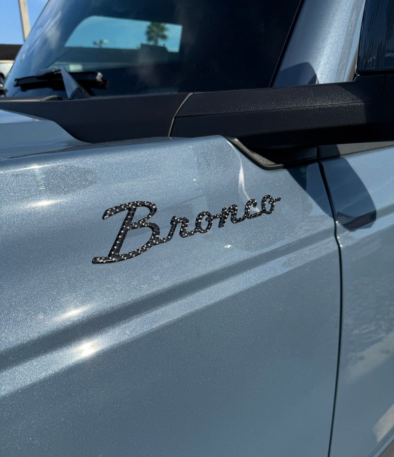 Bronco Script Badge Overlay for 2021-2026 Ford Bronco | StickerFab