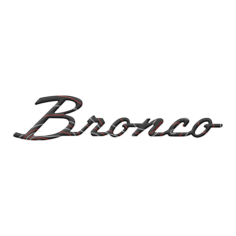 Domed Ford Bronco Script Badge Overlay - 2021+ Bronco