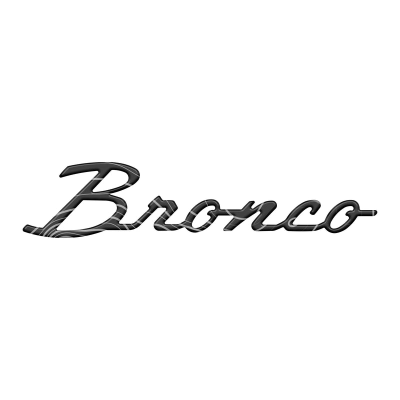 Domed Ford Bronco Script Badge Overlay - 2021+ Bronco