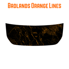 Stealth Black Badlands Topographic Map Hood Overlay (Printed Series) - 2021+ Bronco