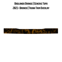 Topo Trunk Trim Overlay / Protector - 2021+ Bronco