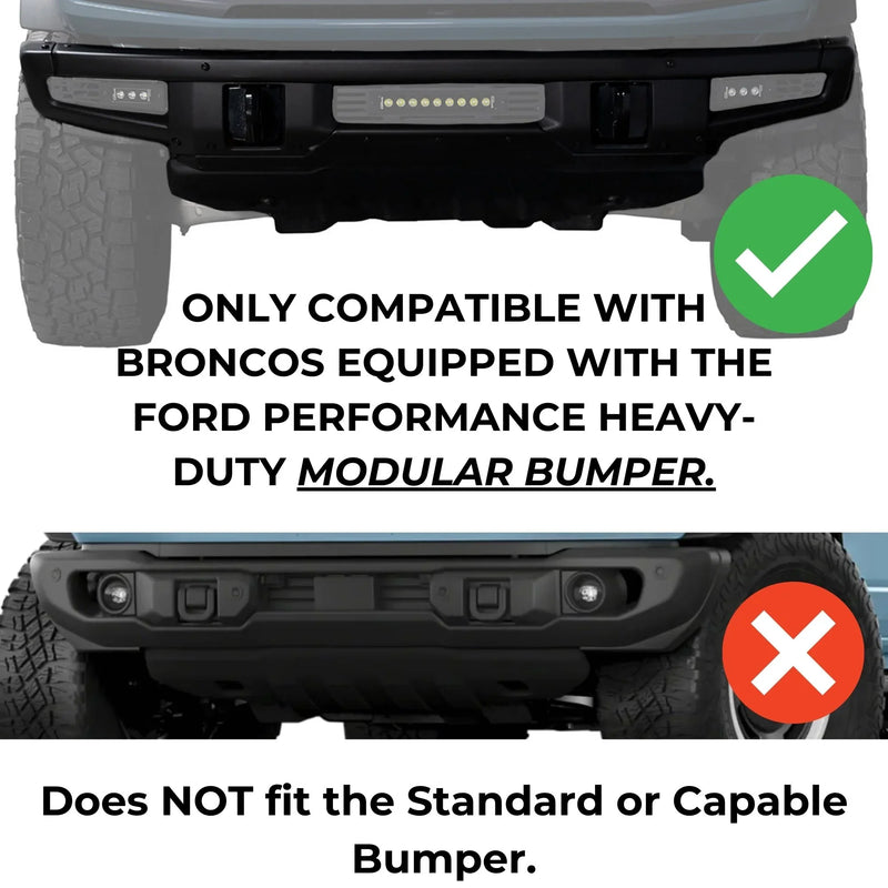 Putco Single Hoop Grille Guard - 2021+ Bronco (Modular Bumper)