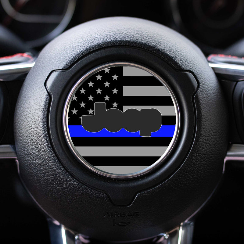 First Responder Flag Steering Wheel Decal for Jeep - 2018+ Wrangler JL / Gladiator JT