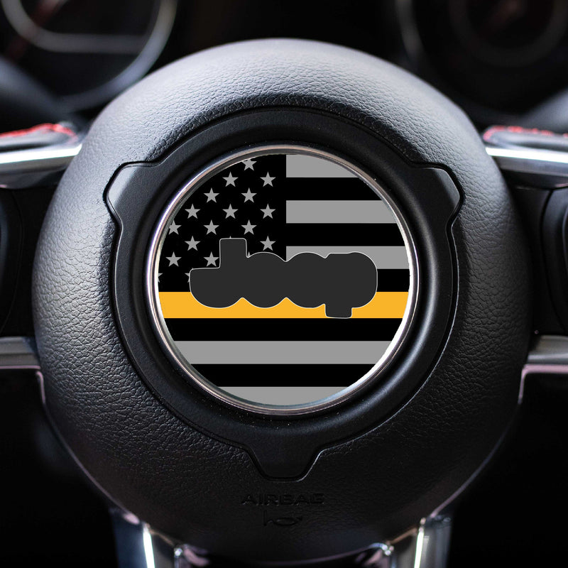 First Responder Flag Steering Wheel Decal for Jeep - 2018+ Wrangler JL / Gladiator JT
