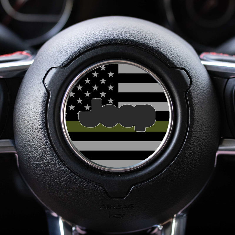 First Responder Flag Steering Wheel Decal for Jeep - 2018+ Wrangler JL / Gladiator JT
