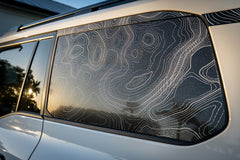 Topographic Rear Window Map Overlays V3 (Perforated) - 2024+ Land Cruiser / GX 550