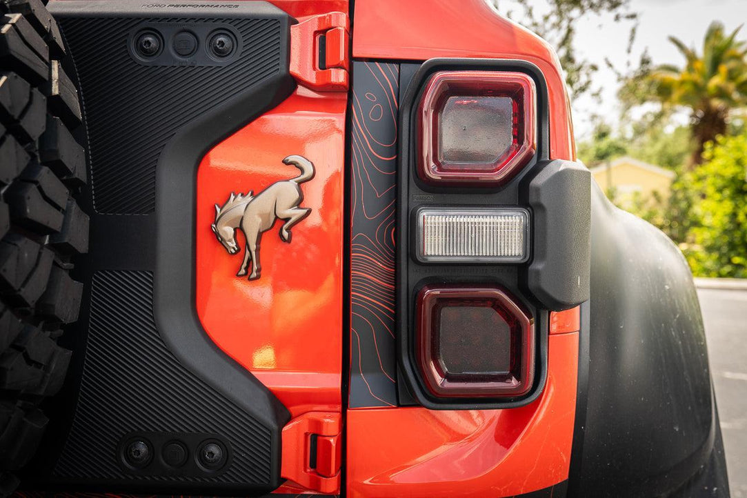 Safari Topo Middle Tailgate Overlays - 2021+ Bronco - StickerFab