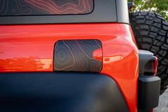 Printed Series Stealth Topo Fuel Door Overlay - 2021+ Bronco - StickerFab