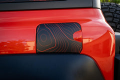 Printed Series Stealth Topo Fuel Door Overlay - 2021+ Bronco - StickerFab