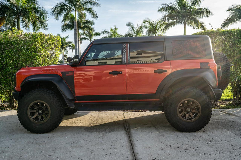 Printed Series Stealth Topo Fuel Door Overlay - 2021+ Bronco - StickerFab