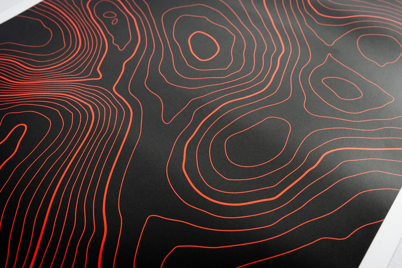Topographic Map Premium Print Vinyl Rolls (3' or 6') - Matte Finish ...