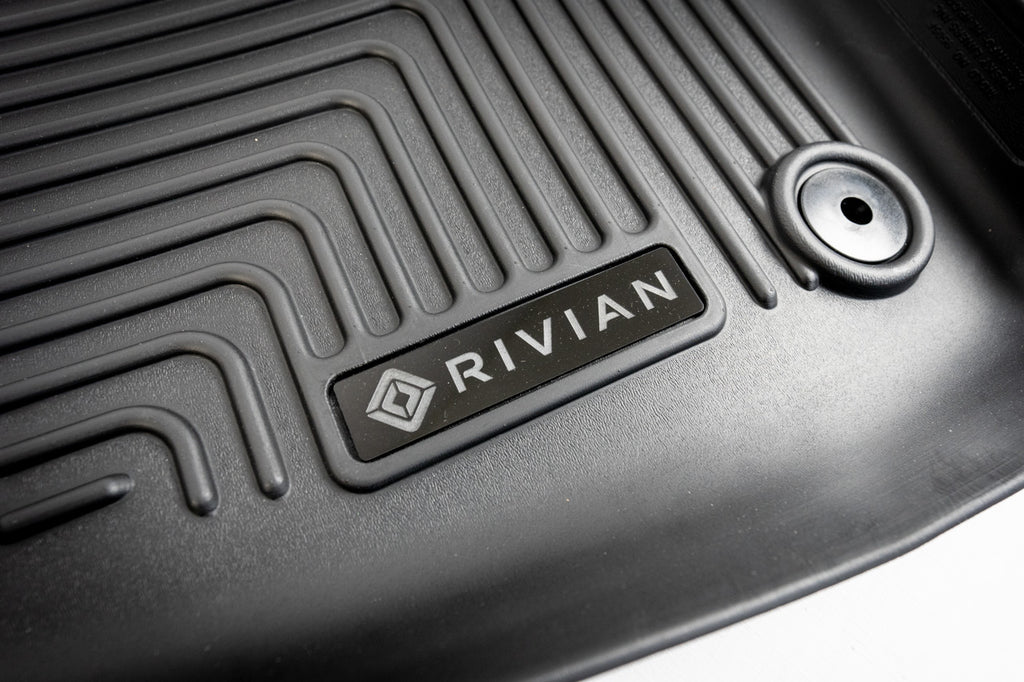 Rivian Husky Floor Mat Logo (Etched Acrylic) Universal StickerFab